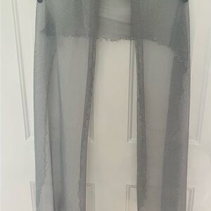 Sheer Sparkle Scarf or Cover-Up in Shimmery Grey